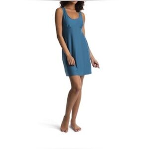 Teal Knee-Length Scoop Neck Lacy Keyhole back Slip on sleep chemise gown size 3X